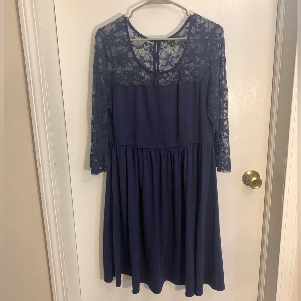 Torrid Navy Blue Lace Dress